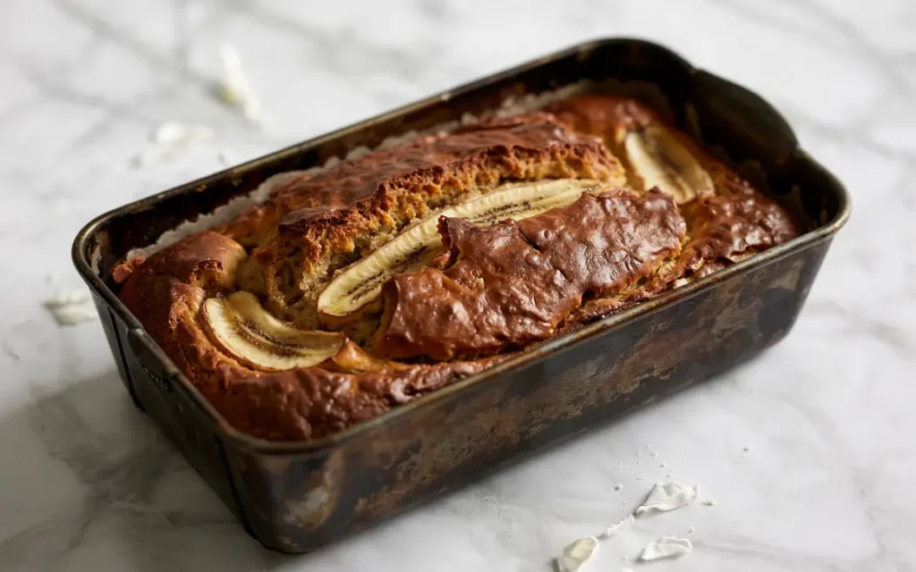 baked high protein cottage cheese banana bread loaf