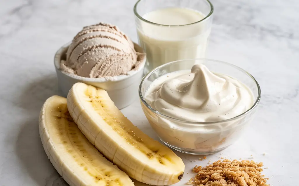 Banana Boat Smoothie ingredients close-up