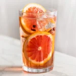 Spicy grapefruit hot honey soda recipe card