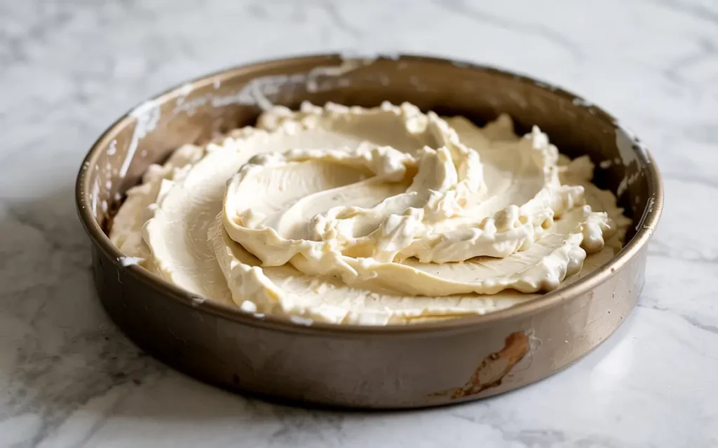 Spreading keto cottage cheese crust mixture on baking sheet
